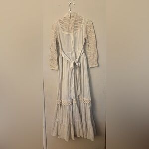 70’s Gunne Sax Jessica San Fran Lace Buttons Prairie Wedding Maxi Dress Sz 9 VTG